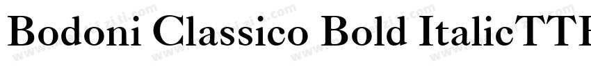 Bodoni Classico Bold ItalicTTF字体转换
